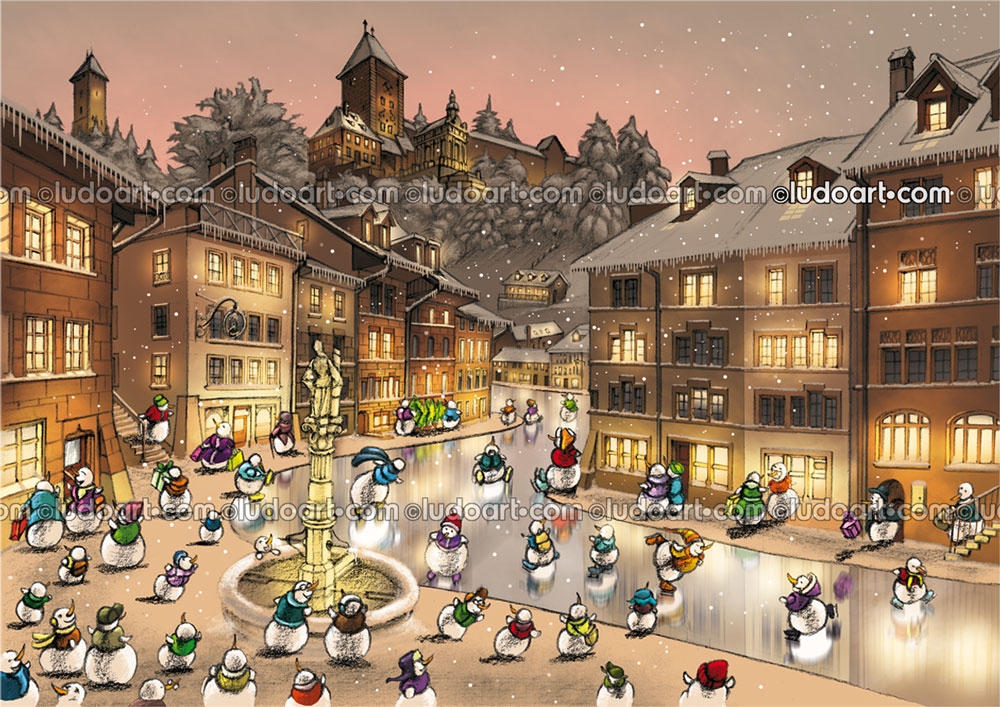 Fribourg
Christmas
Card
Snowmen